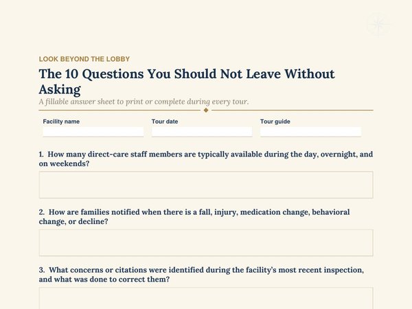 Look Beyond the Lobby: Ten Must-Ask Questions cover